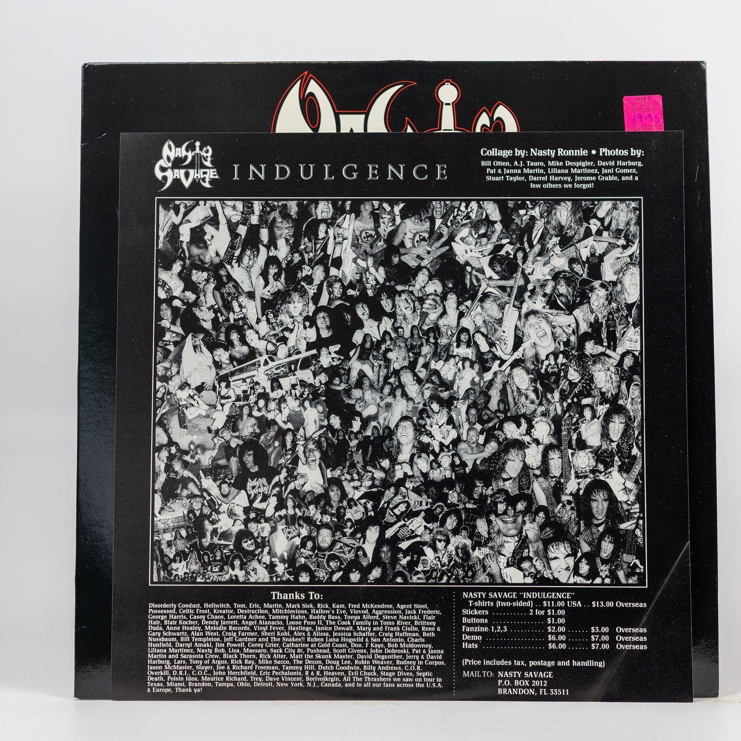 Nasty Savage – Indulgence - 1987
