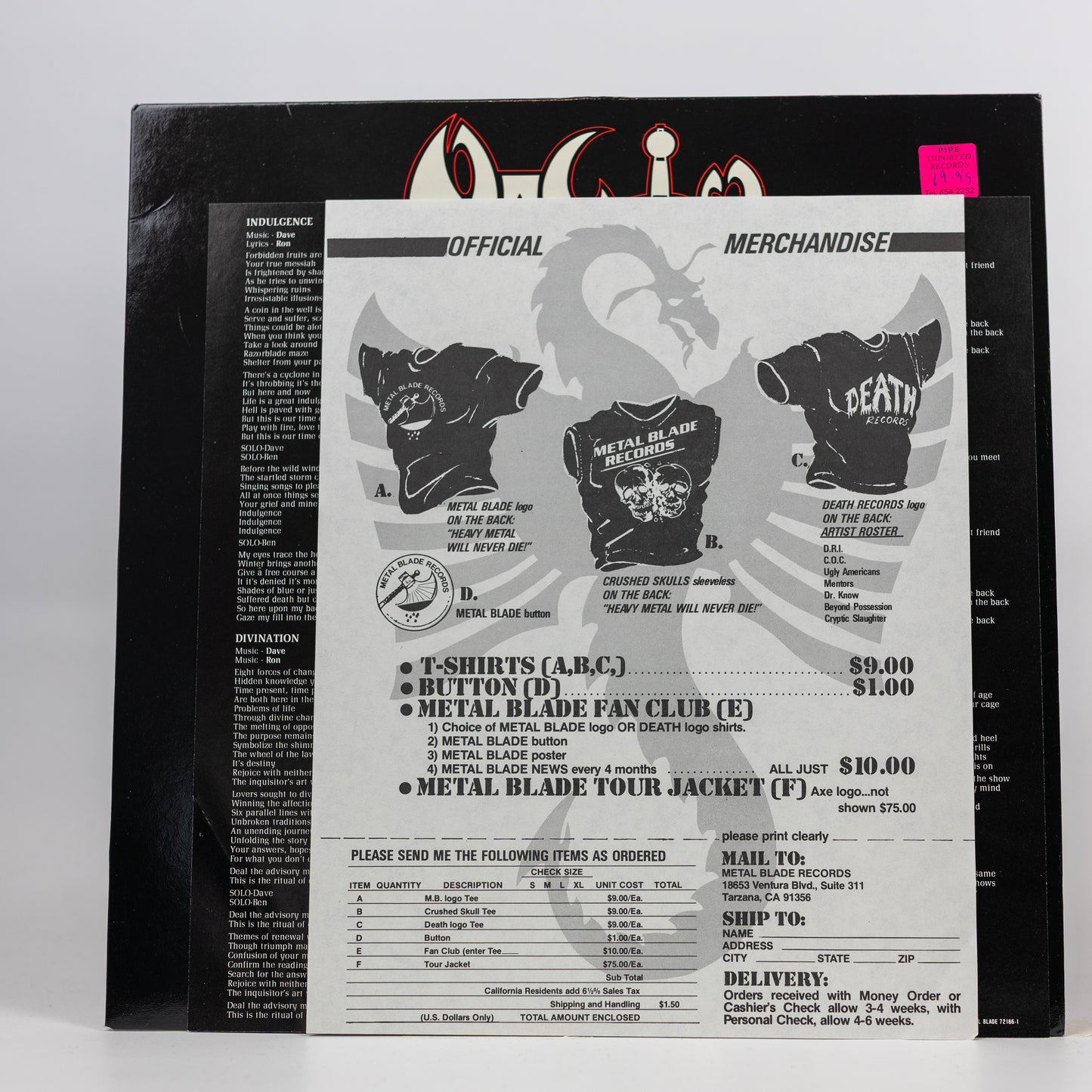 Nasty Savage – Indulgence - 1987