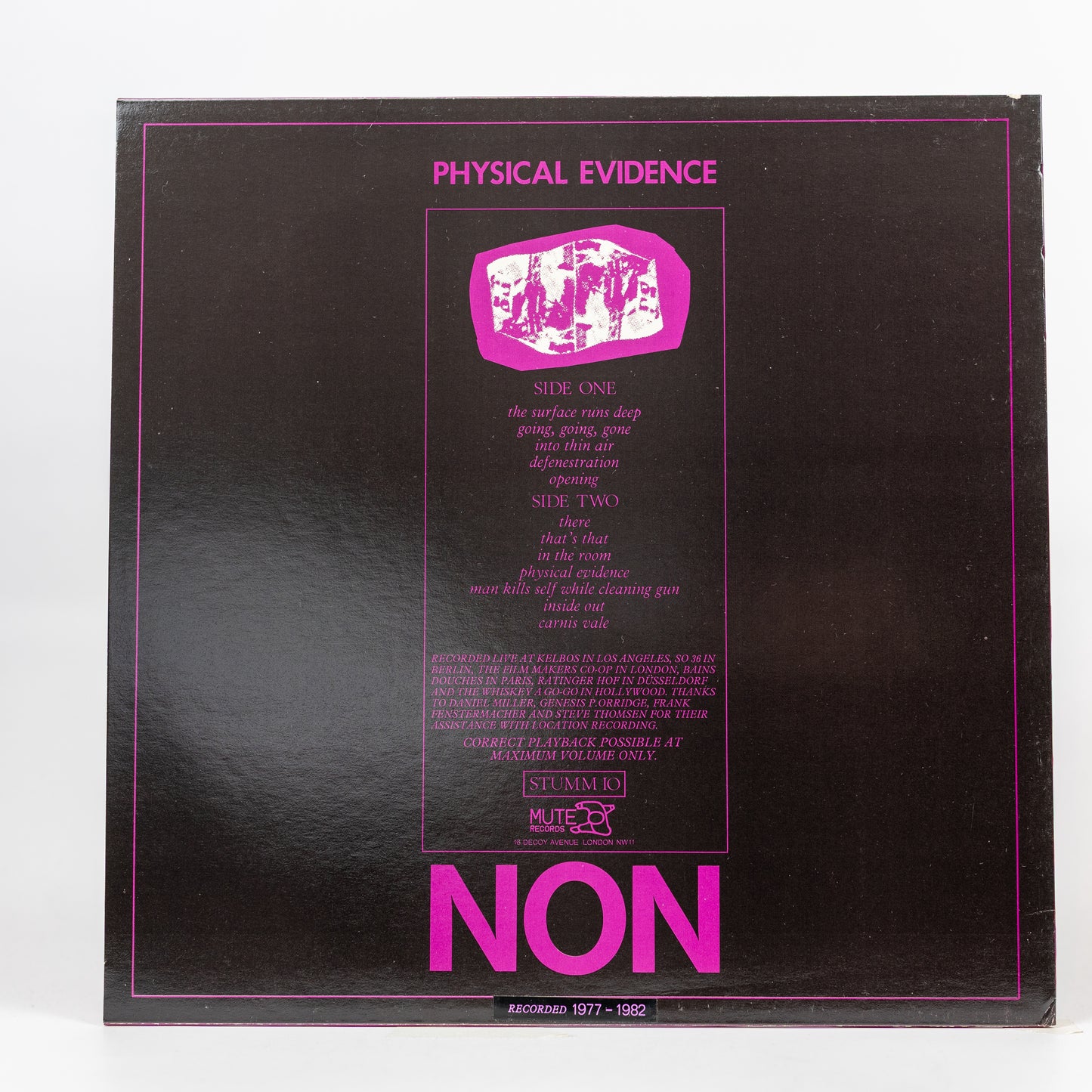 NON – Physical Evidence - 1982