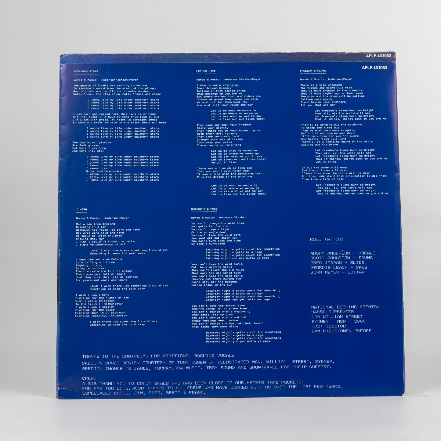 Rose Tattoo – Southern Stars - 1984