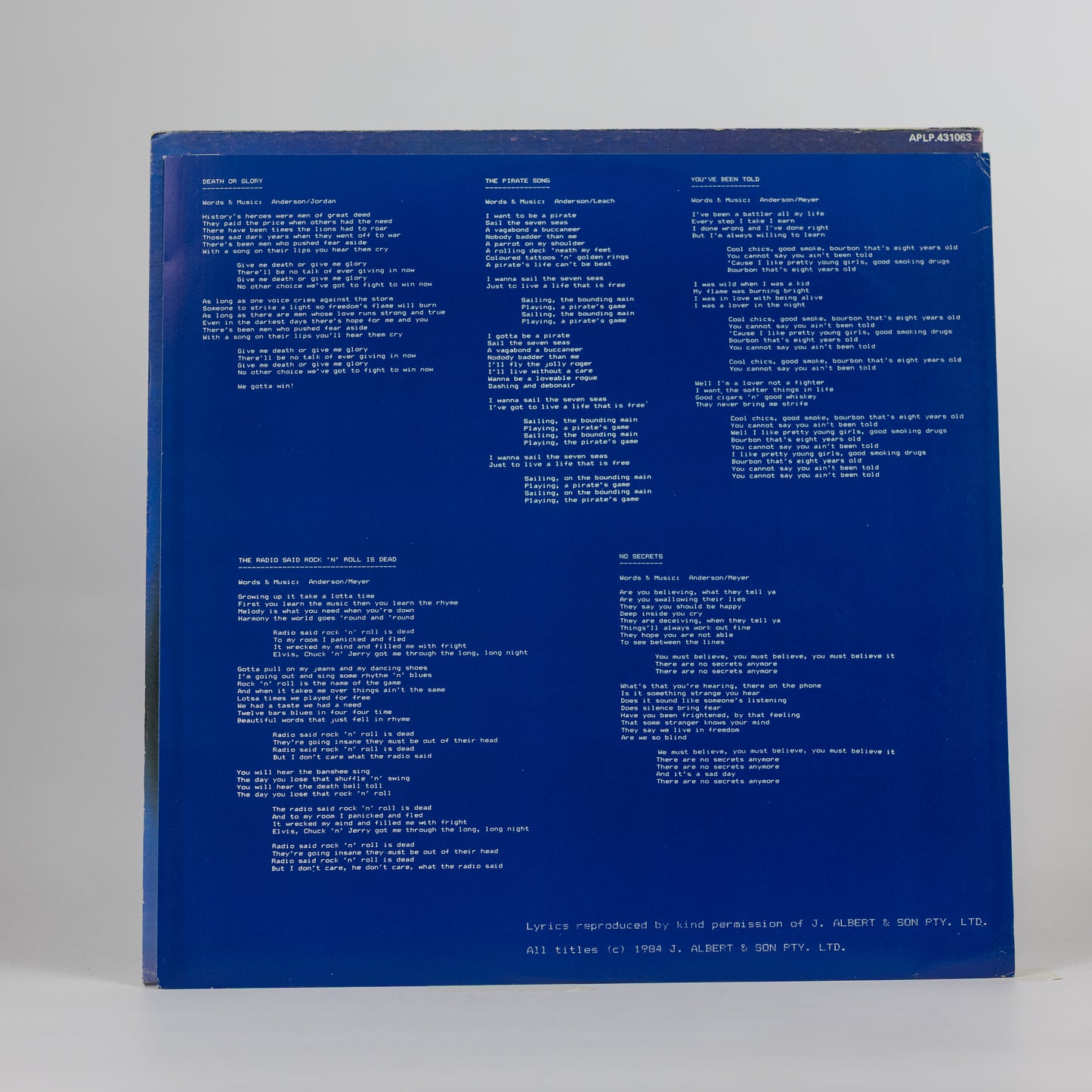 Rose Tattoo – Southern Stars - 1984