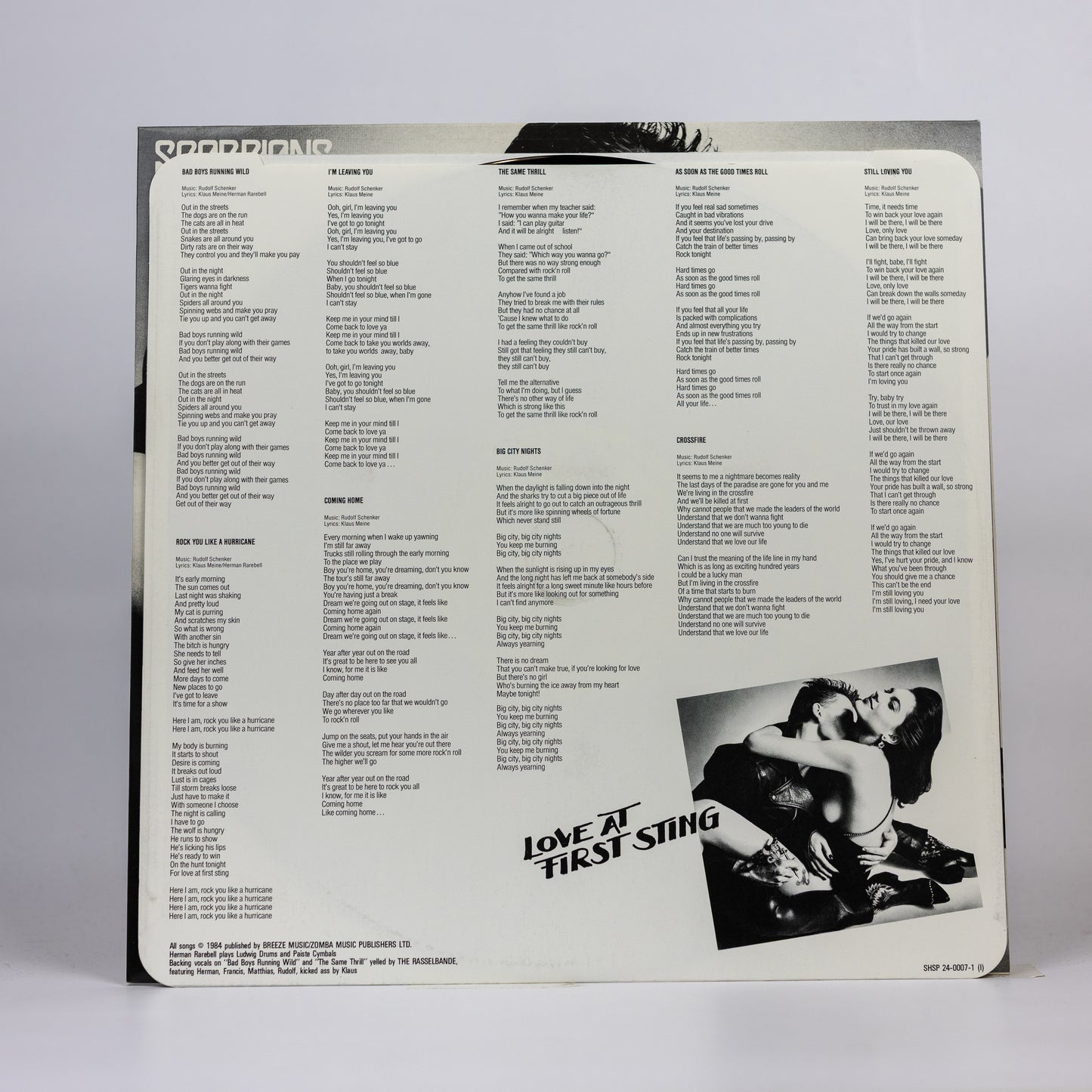 Scorpions – Love At First Sting - 1984