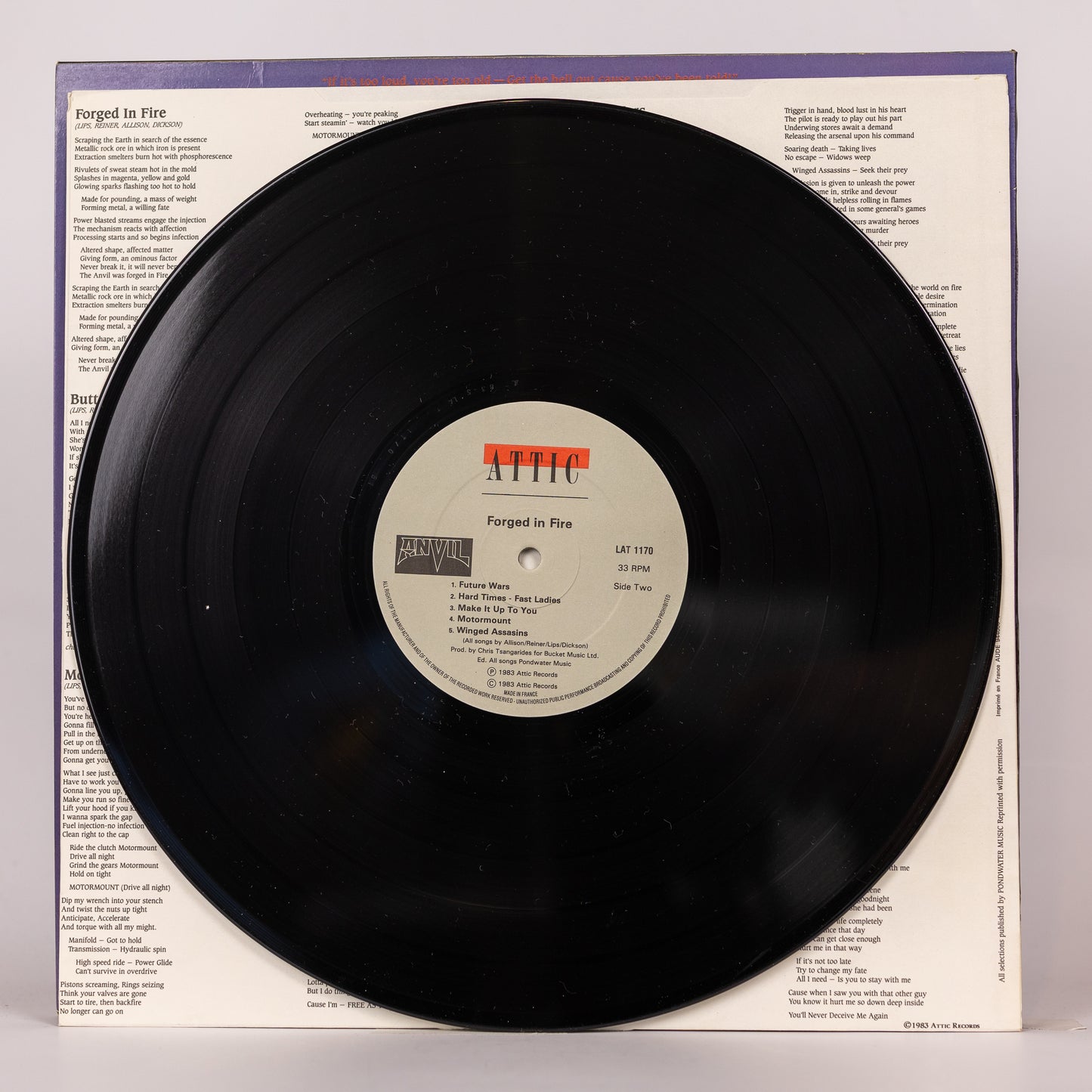 Anvil – Forged In Fire - 1983
