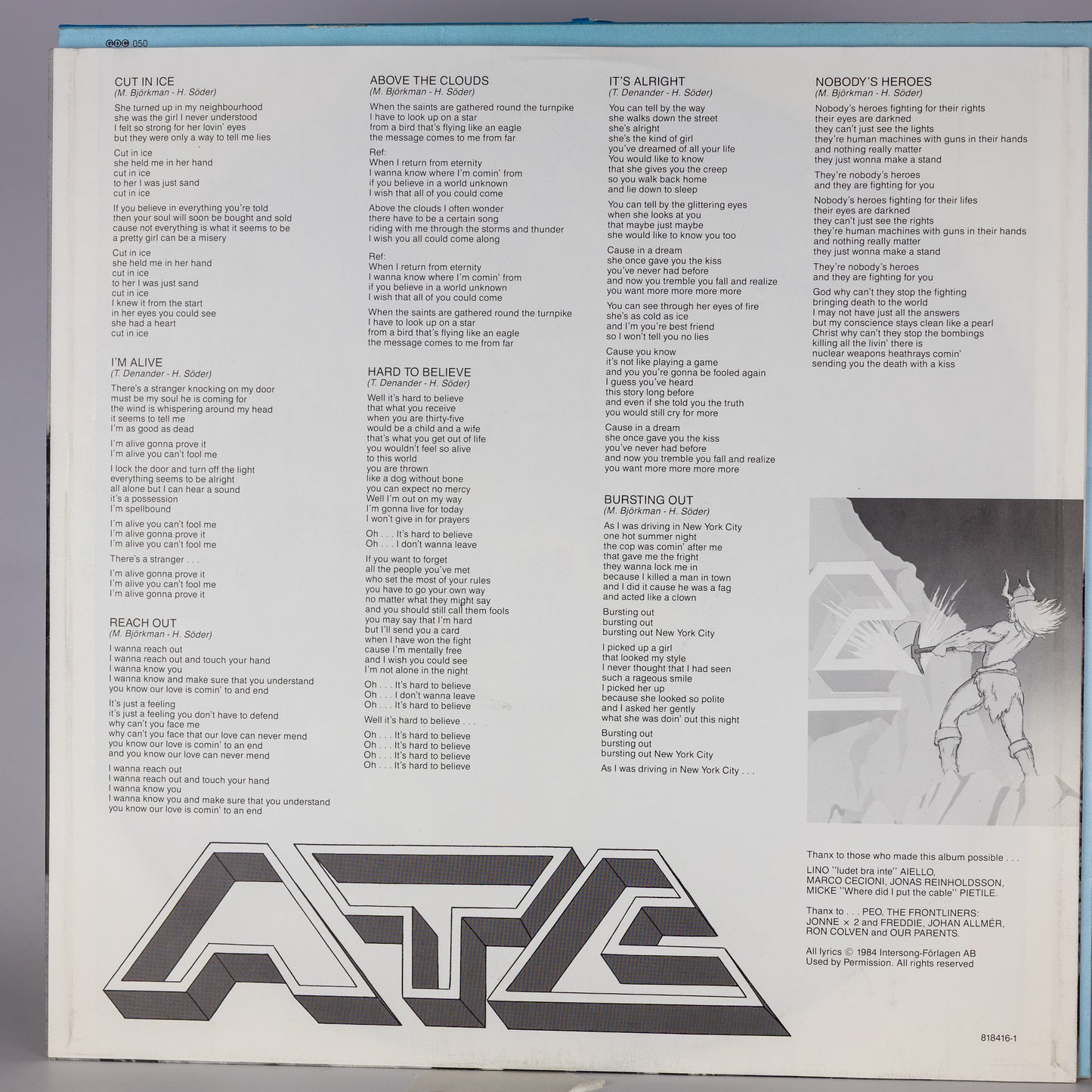 ATC - Cut In Ice - 1984