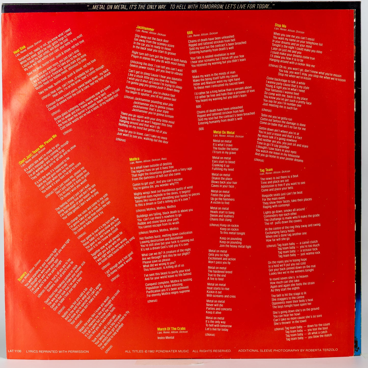 Anvil - Metal on Metal - 1982