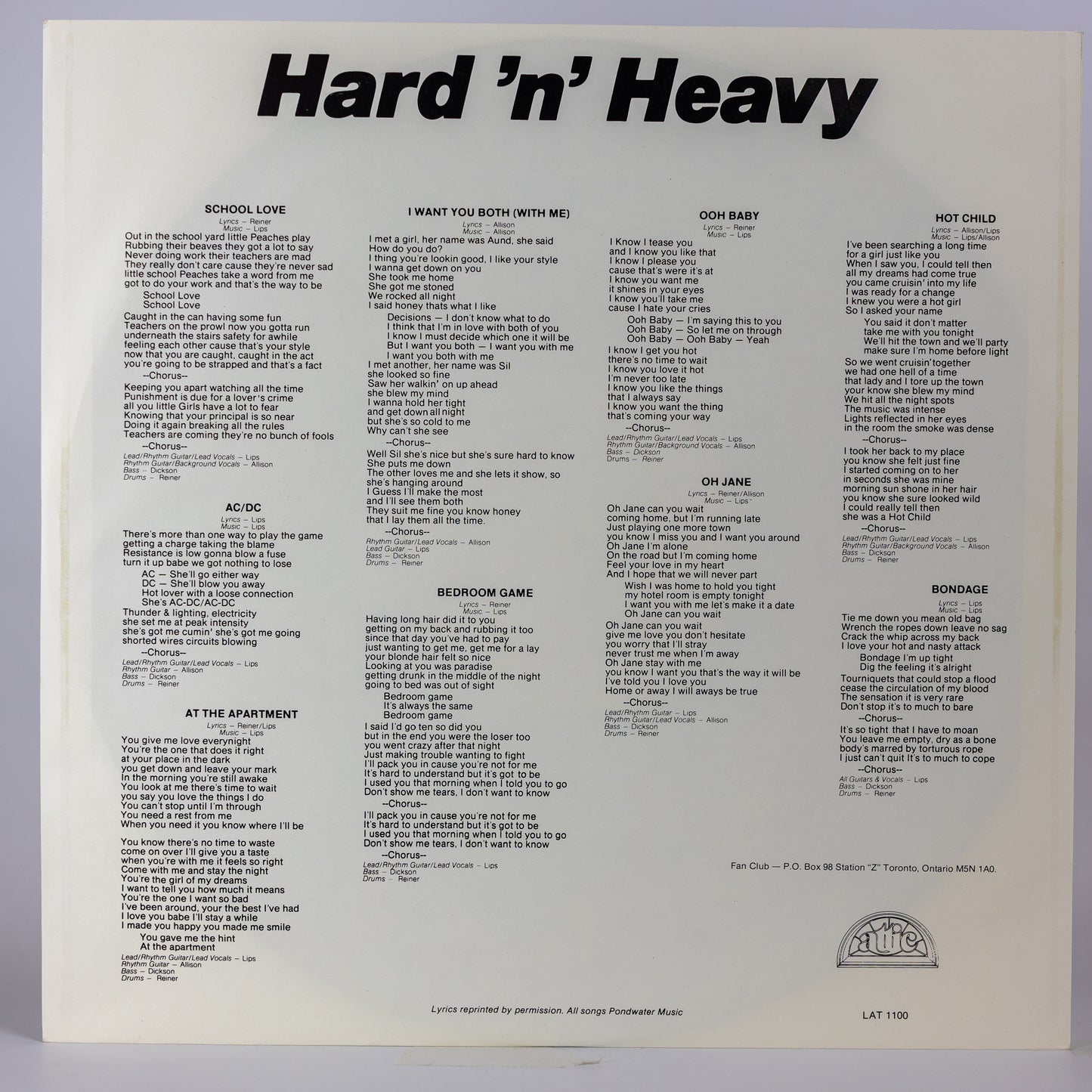 Anvil - Hard and Heavy - 1981