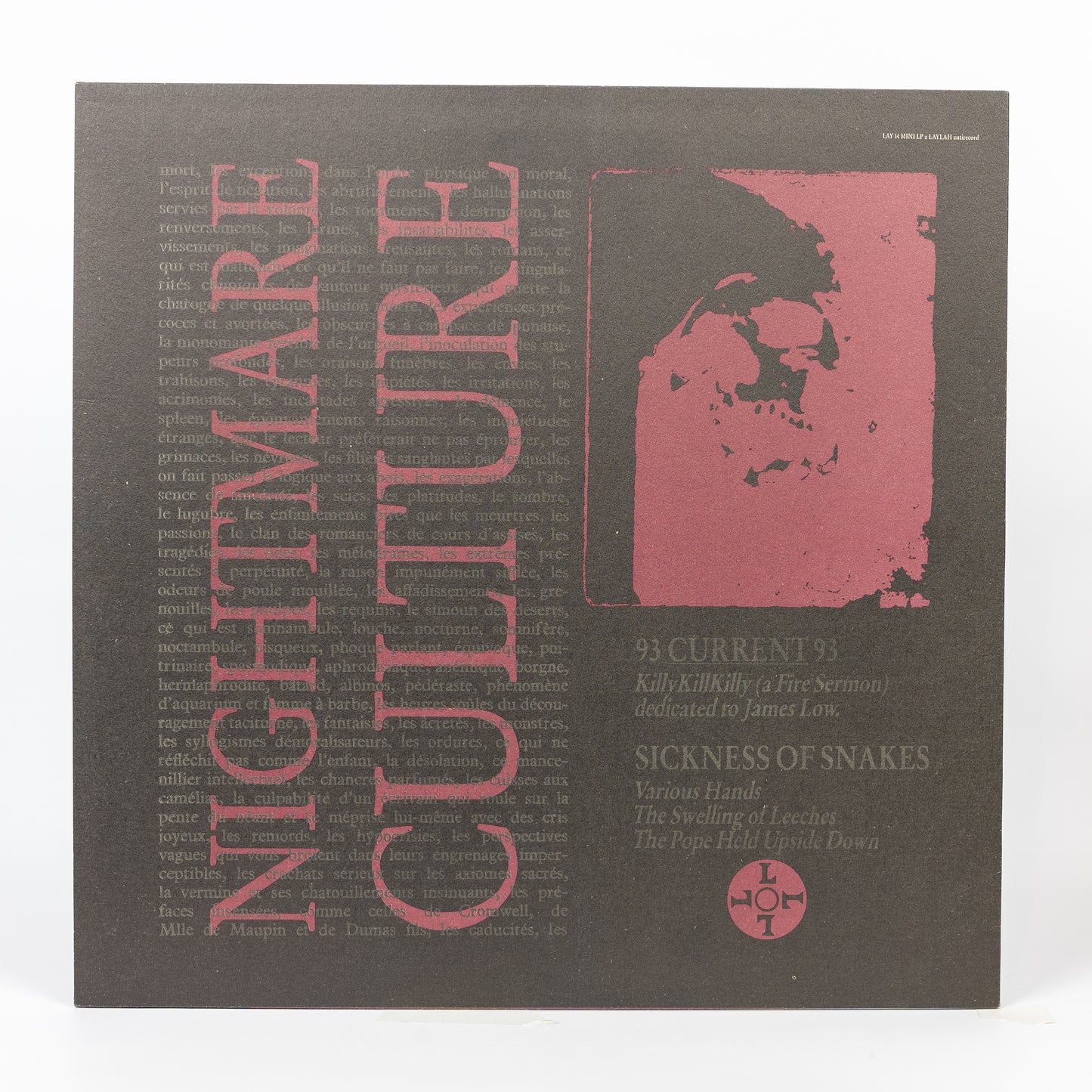 Current 93 / Sickness Of Snakes – Nightmare Culture - 1988