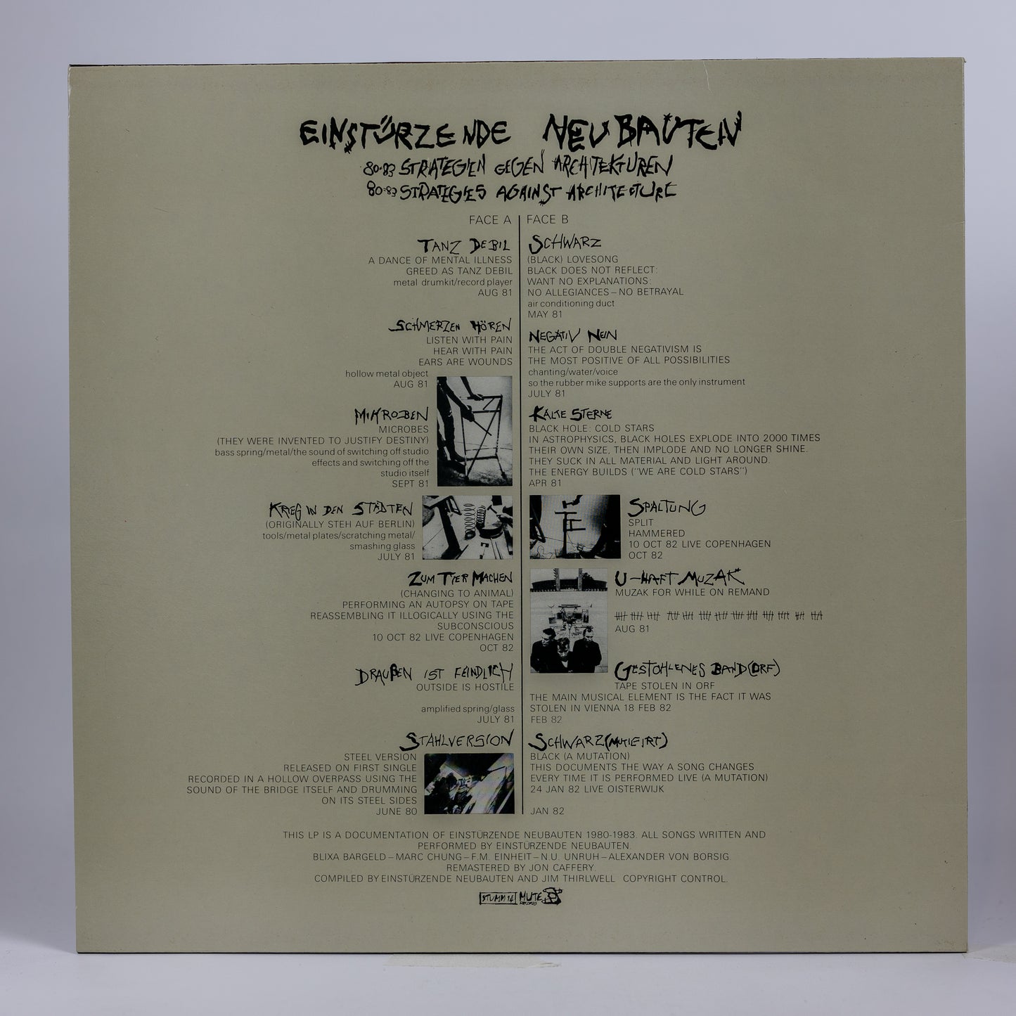 Einstürzende Neubauten – 80=83 Strategies Against Architecture - 1984