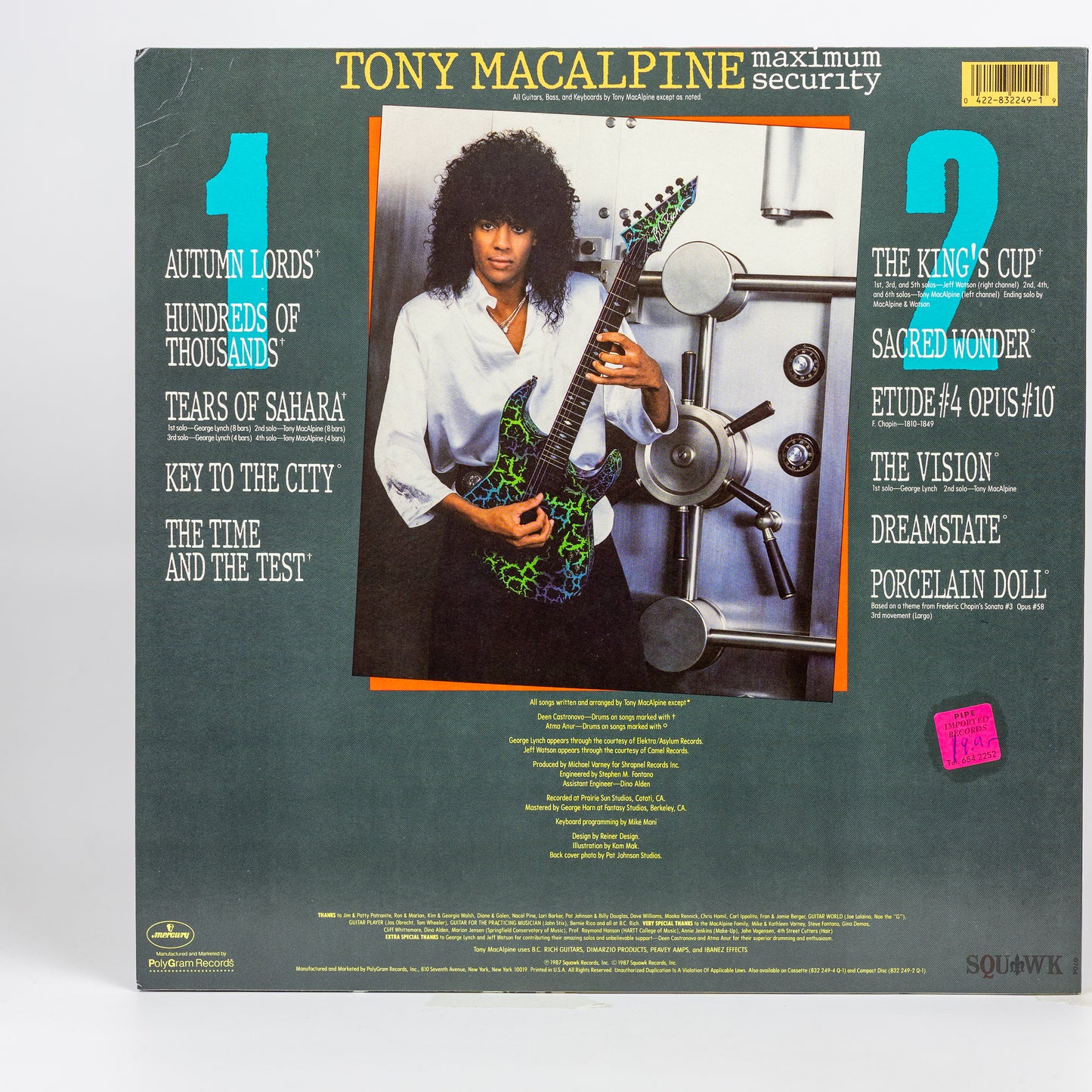 Tony MacAlpine – Maximum Security - 1987