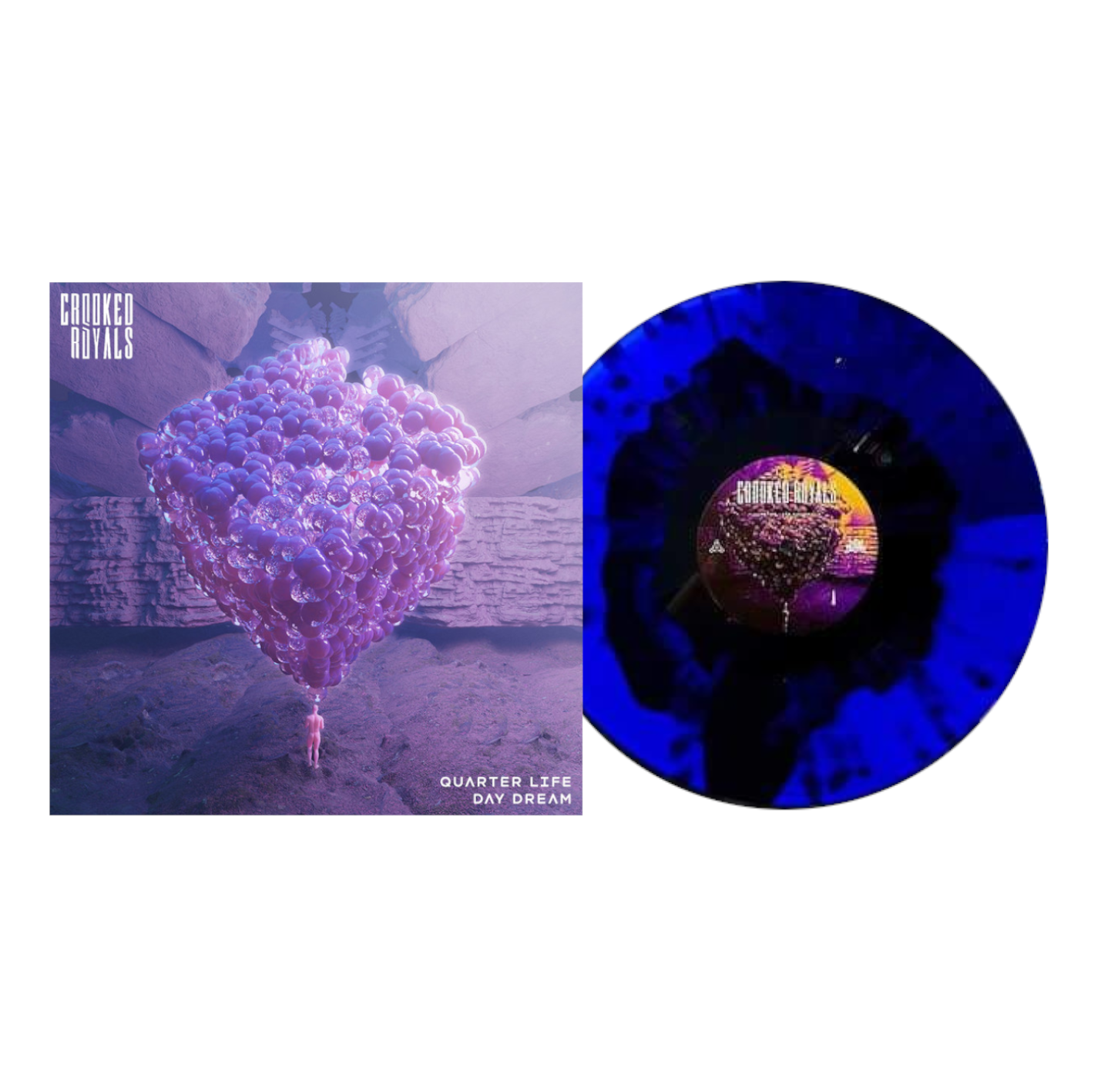 Crooked Royals – Quarter Life Daydream - Blue with Black Blob