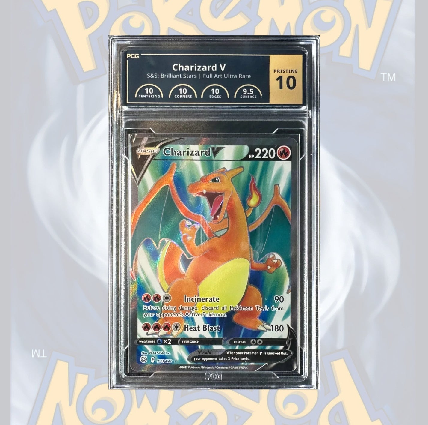 Charizard V 153/172 Pokemon store Brilliant Stars SGC 10