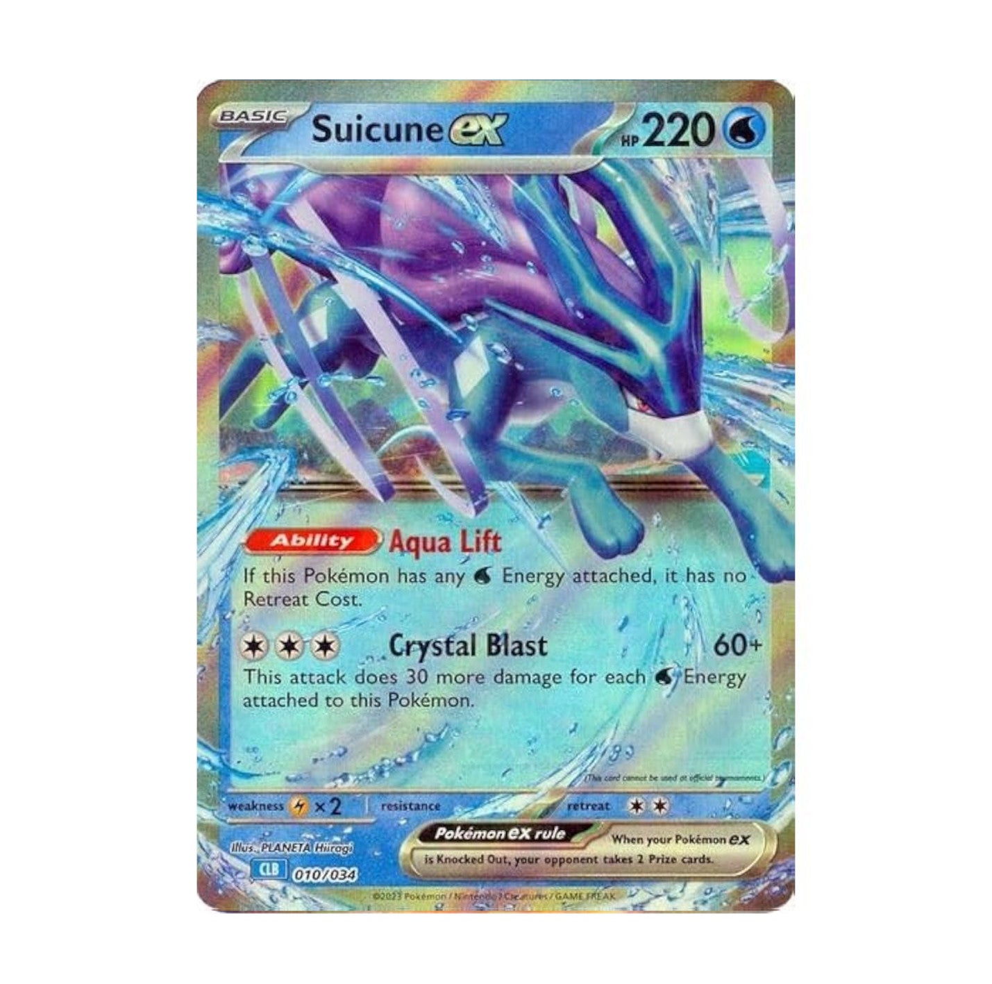 Promo Suicune EX 010/034 CLB Classic Collection Holo