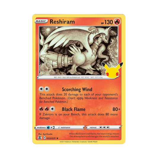 Celebrations - 002/025 Reshiram Holo Rare