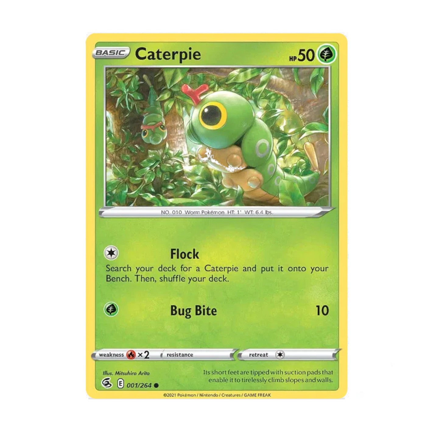 Fusion Strike 001/264 Caterpie Rev Holo