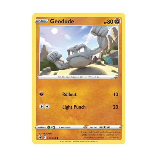 Fusion Strike 135/264 Geodude Rev Holo