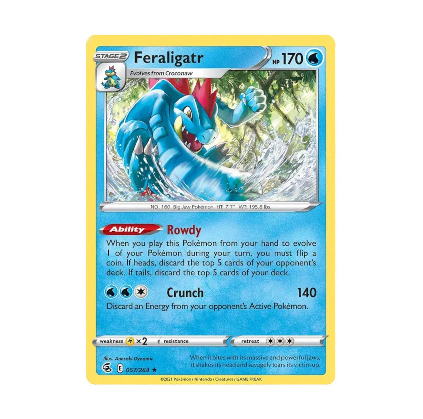 Fusion Strike 057/264 Feraligatr Rev Holo