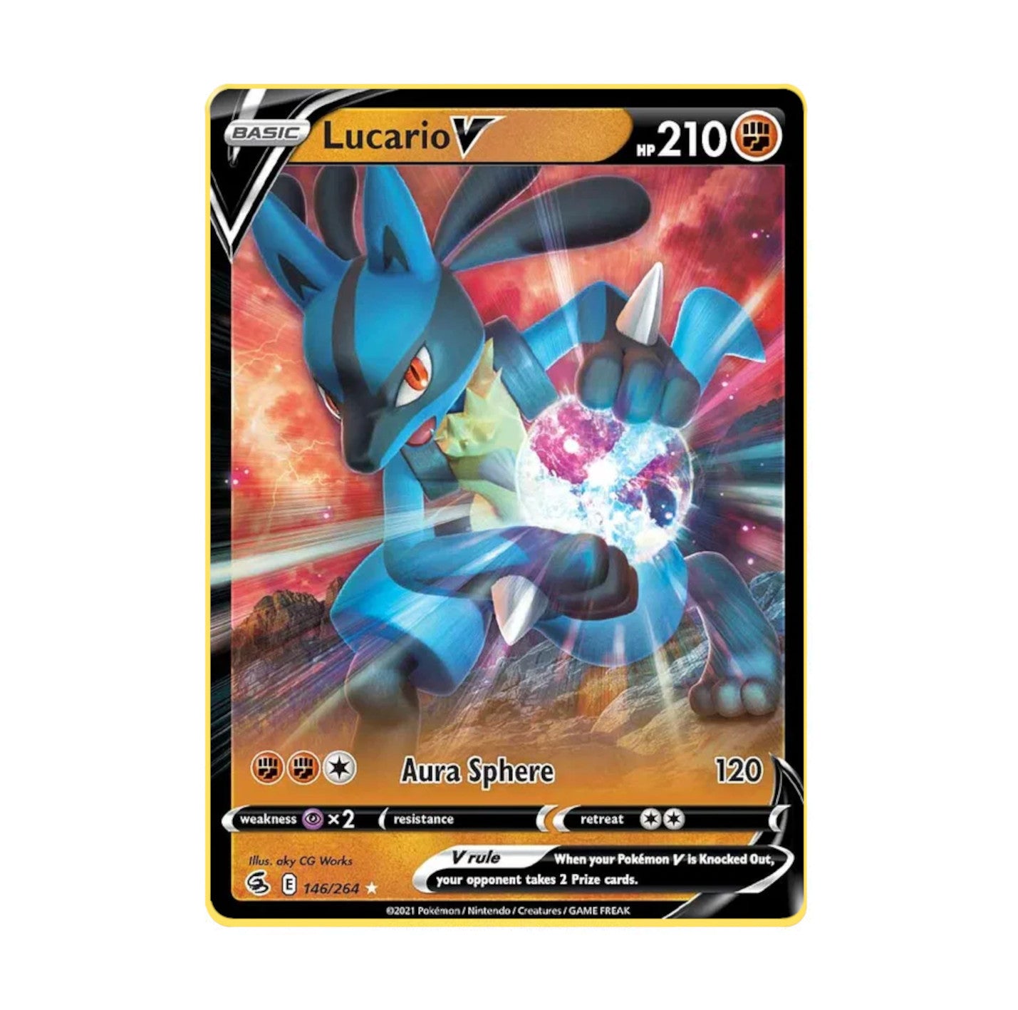 Fusion Strike 146/264 Lucario V Rare