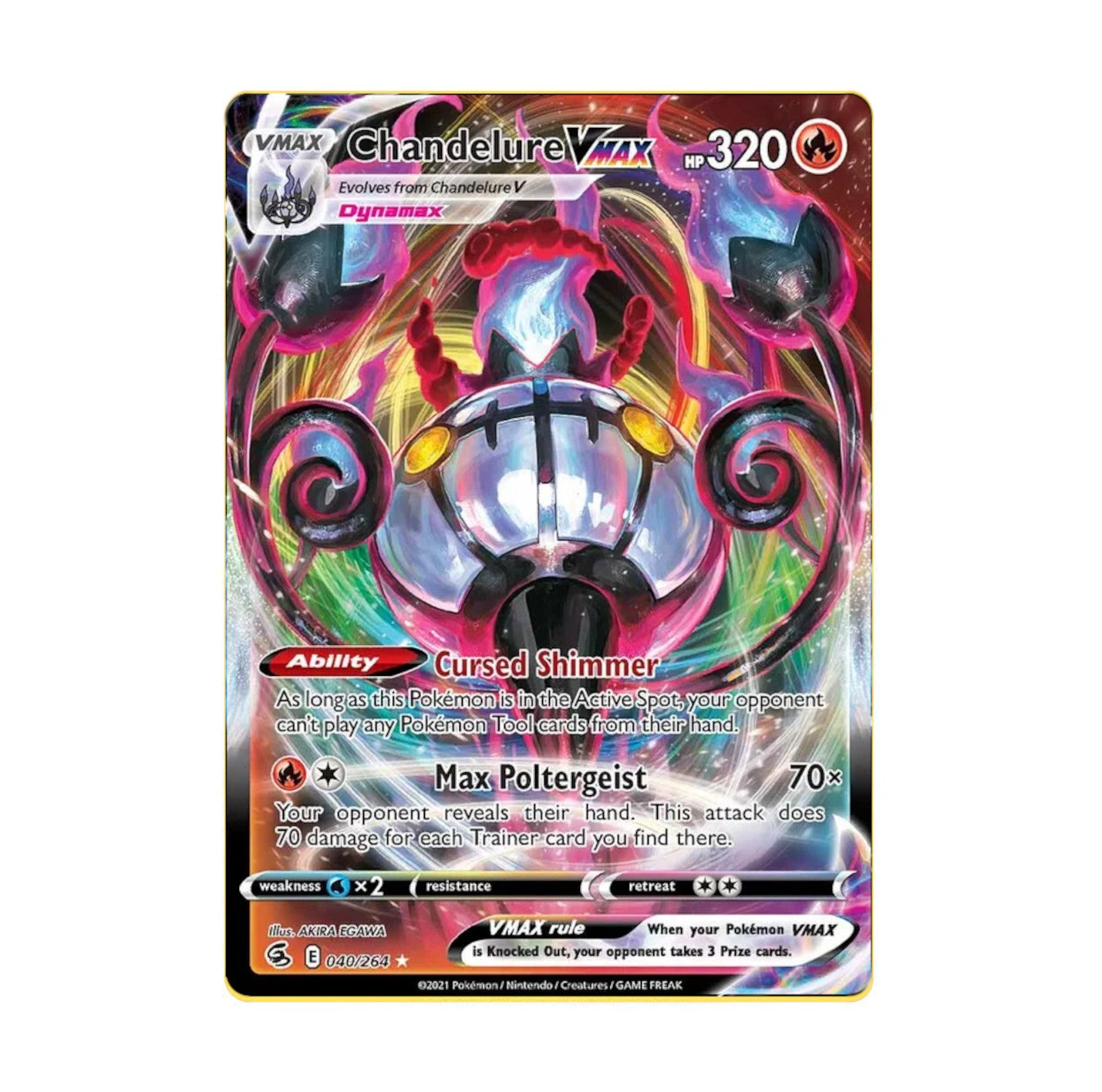 Fusion Strike 040/264 Chandelure VMAX Rare