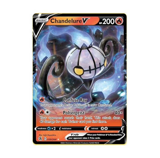 Fusion Strike 039/264 Chandelure V Rare