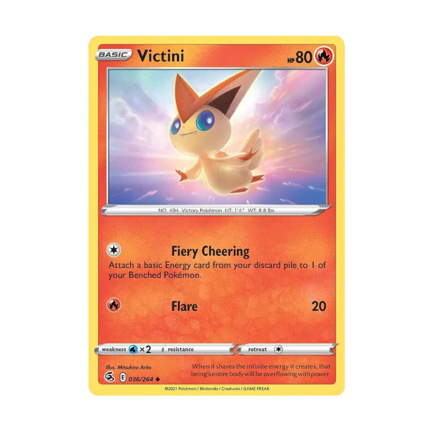 Fusion Strike 036/264 Victini Rev Holo