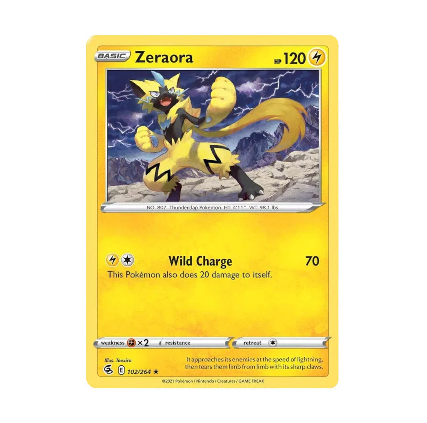 Fusion Strike 102/264 Zeraora Rare