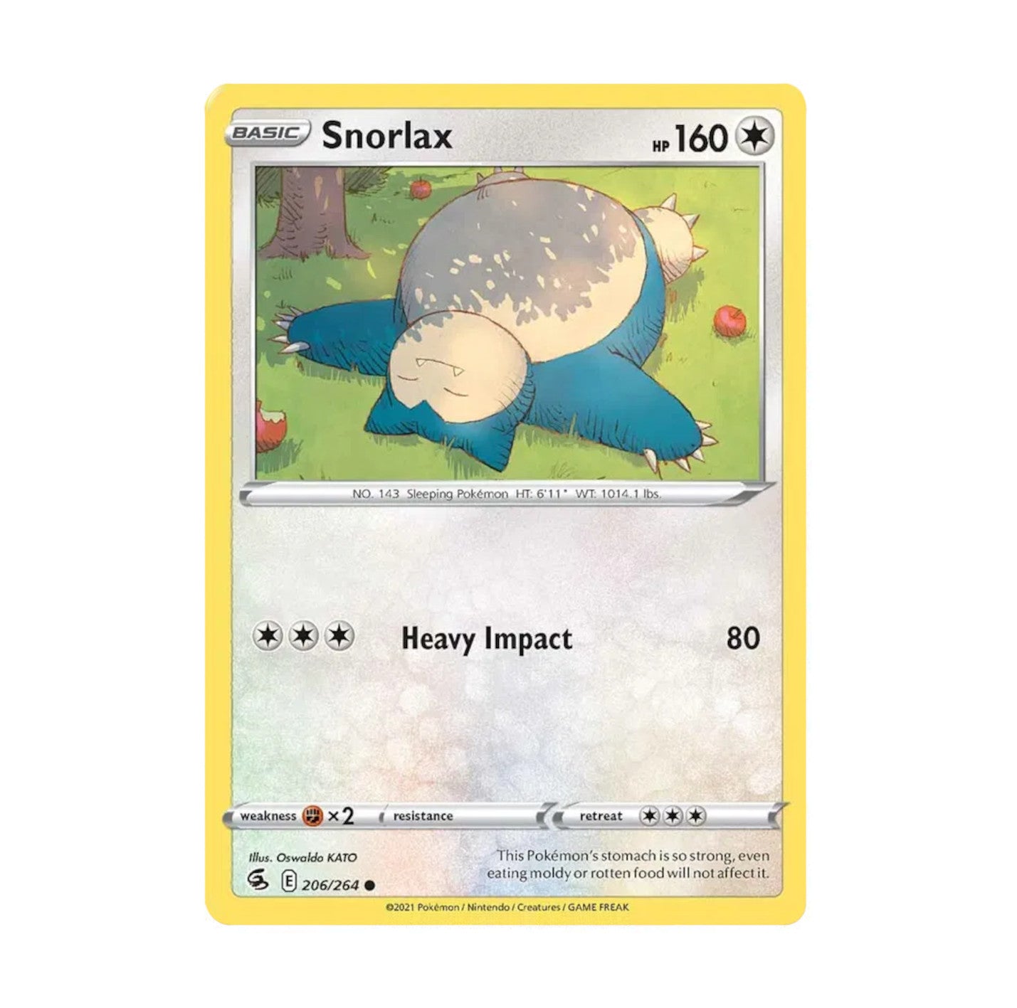 Fusion Strike 206/264 Snorlax Rev Holo