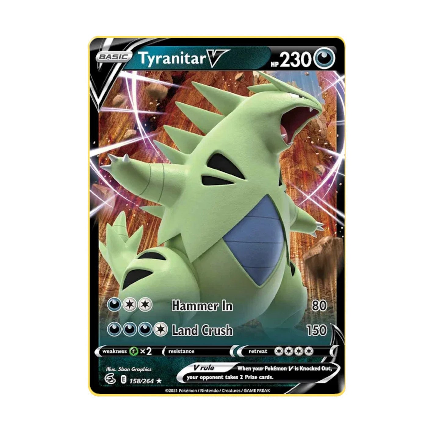 Fusion Strike 157/264 Tyranitar V Rare