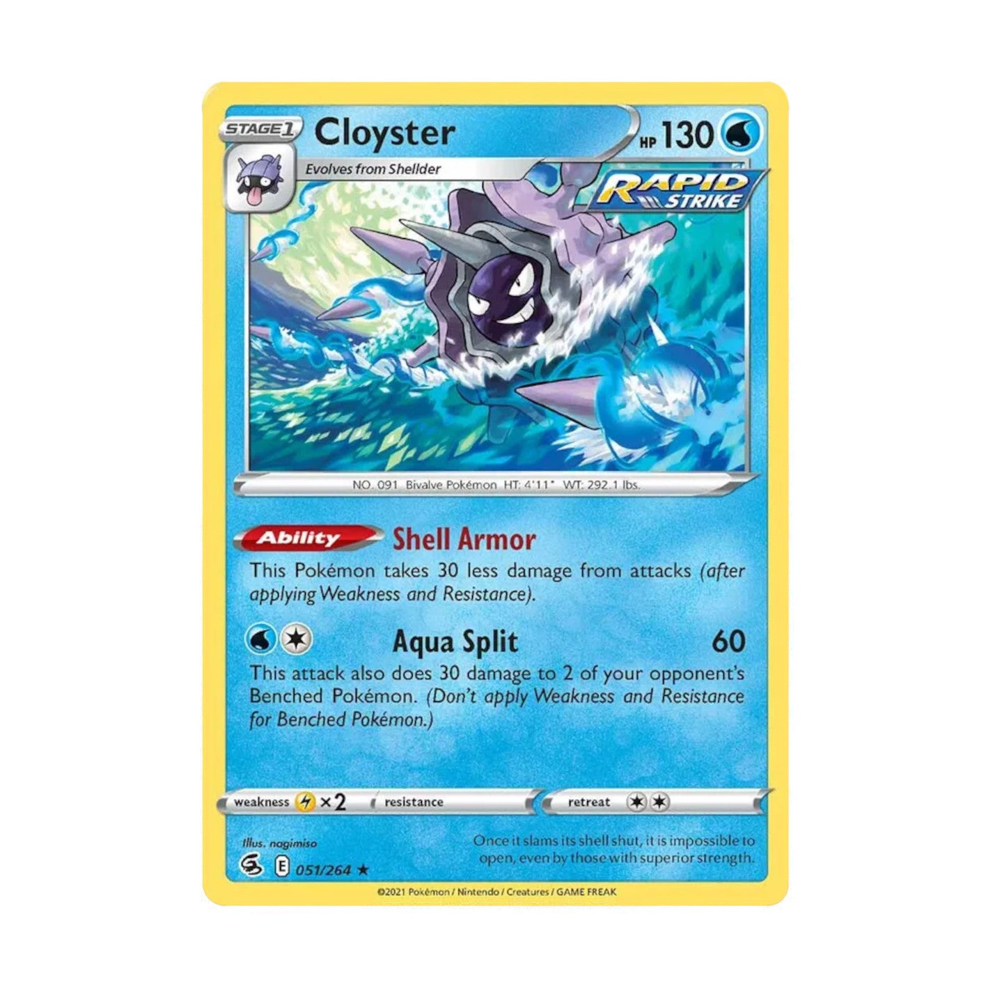 Fusion Strike 051/264 Cloyster Rare