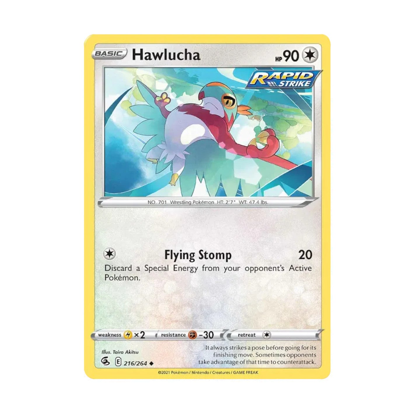 Fusion Strike 216/264 Hawlucha Rev Holo