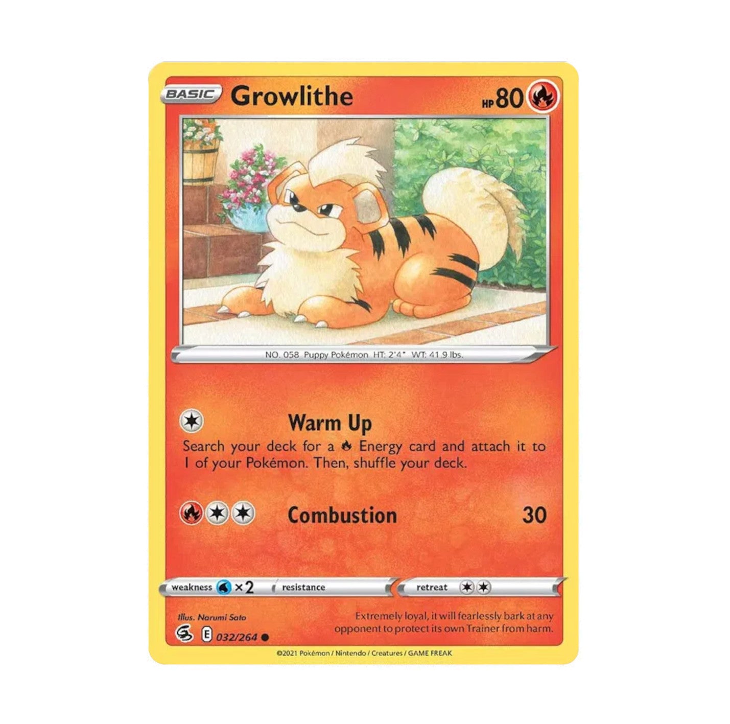 Fusion Strike 032/264 Growlithe Common