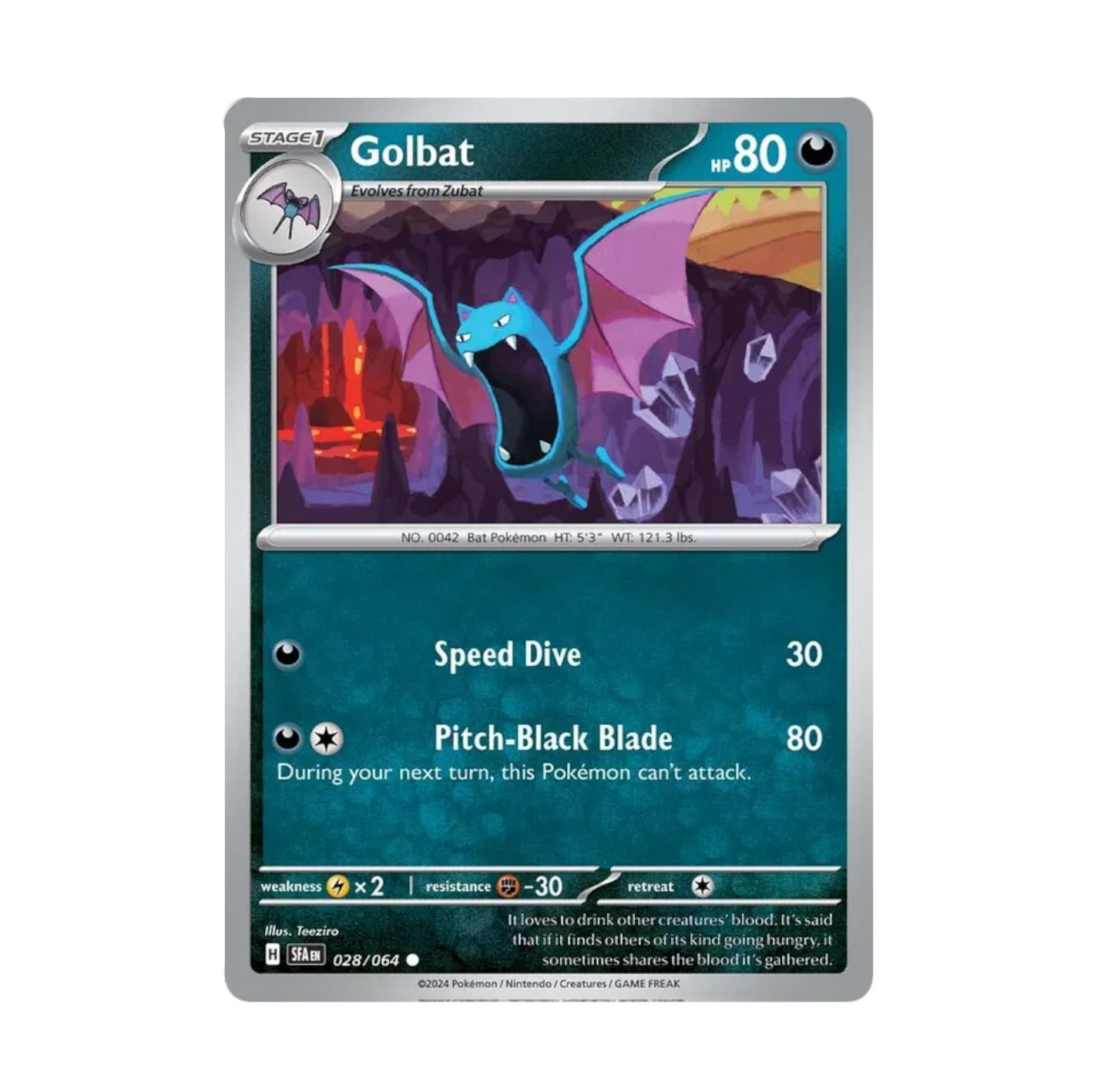 Shrouded Fable - 028/064 Golbat Rev Holo