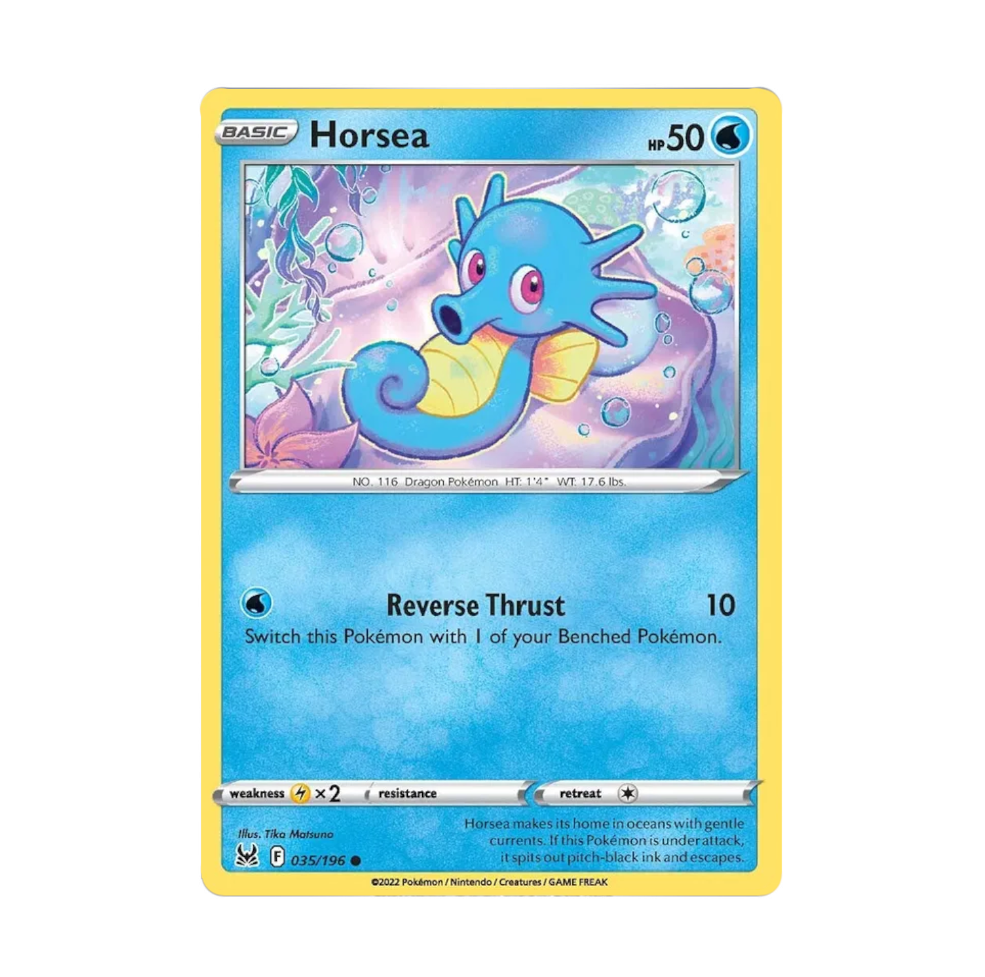 Lost Origin - 035/196 Horsea Rev Holo