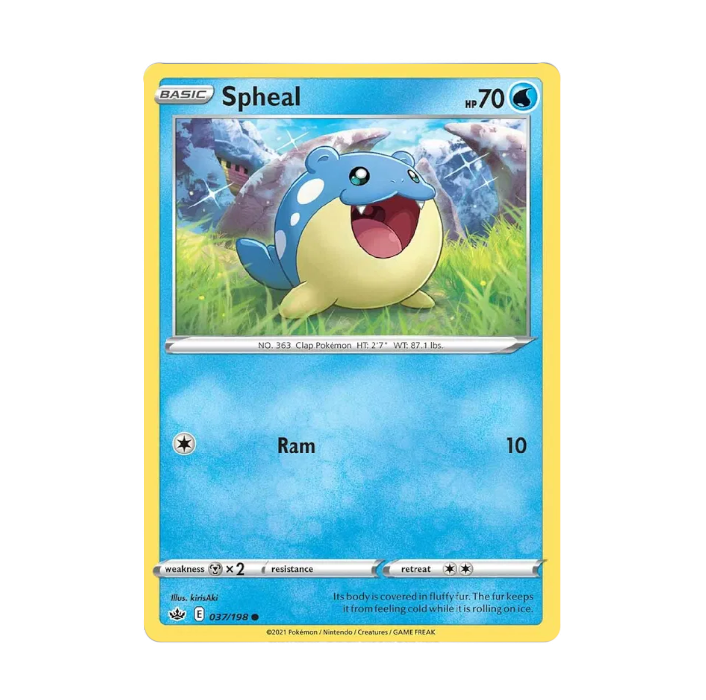 Chilling Reign - 037/198 Spheal Rev Holo