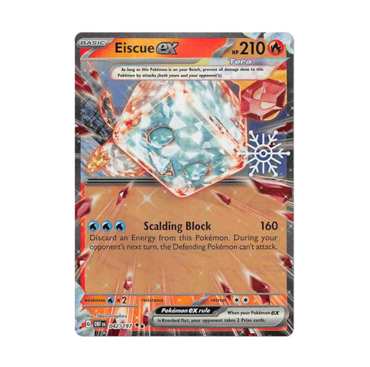 Obsidian Flames - 042/197 Eiscue EX (Snowflake Stamp)