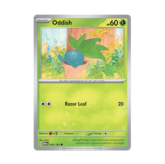 Pokemon 151 - 043/165 Oddish Rev Holo