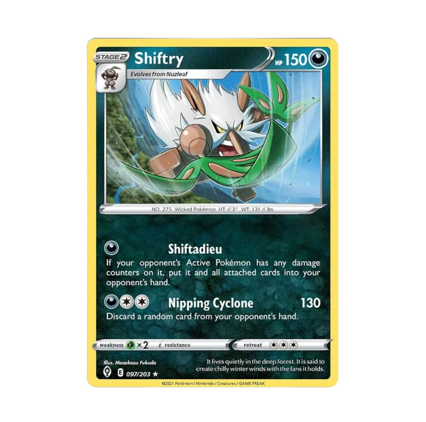 Evolving Skies - 097/203 Shiftry Rev Holo