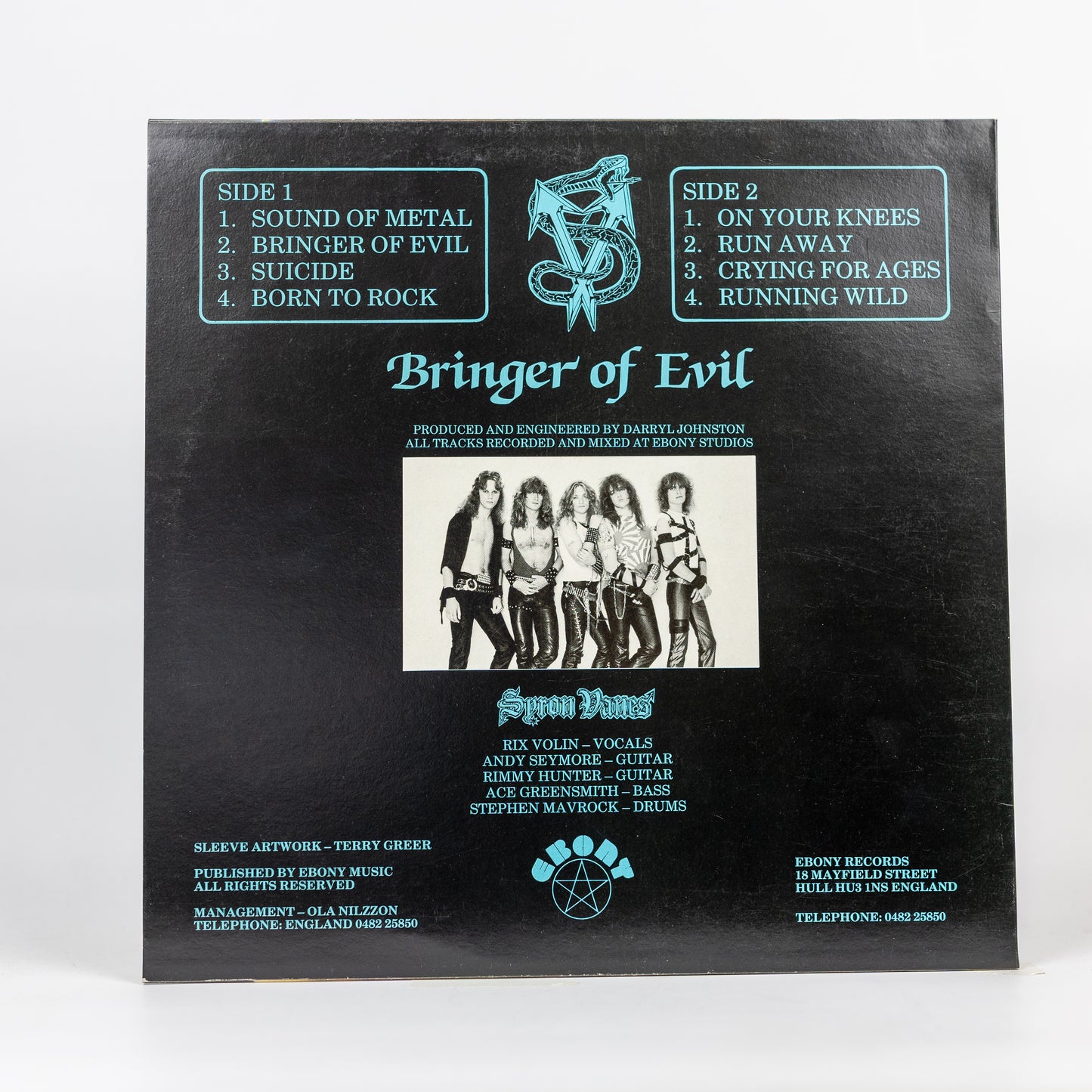Syron Vanes – Bringer Of Evil - 1984