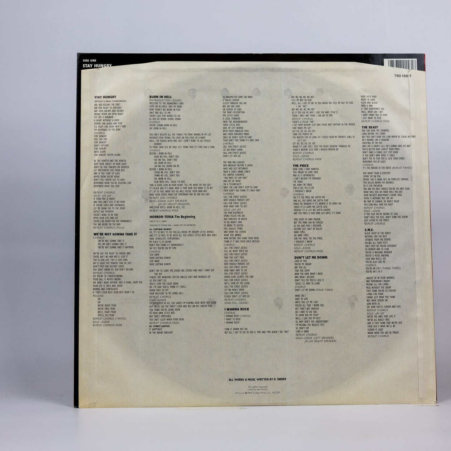 Twisted Sister – Stay Hungry - 1984