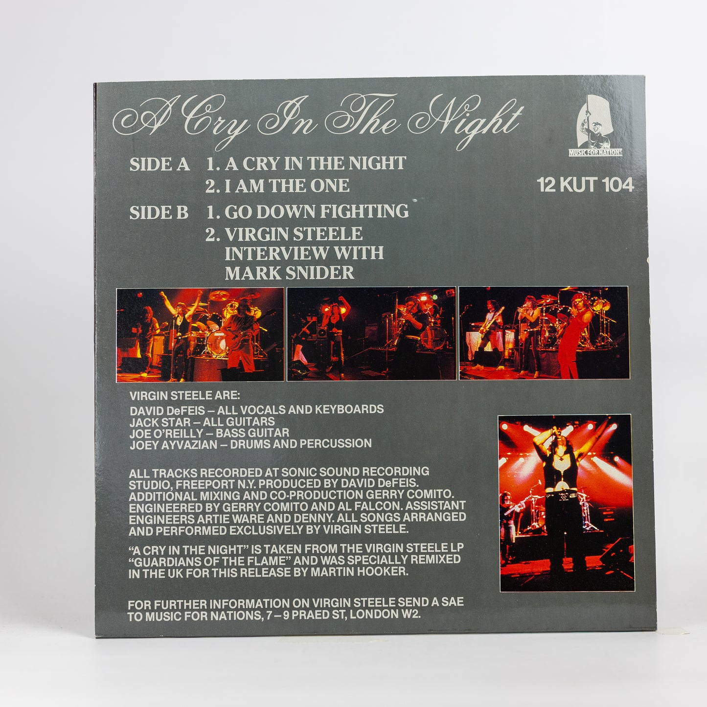 Virgin Steele – A Cry In The Night - 1983