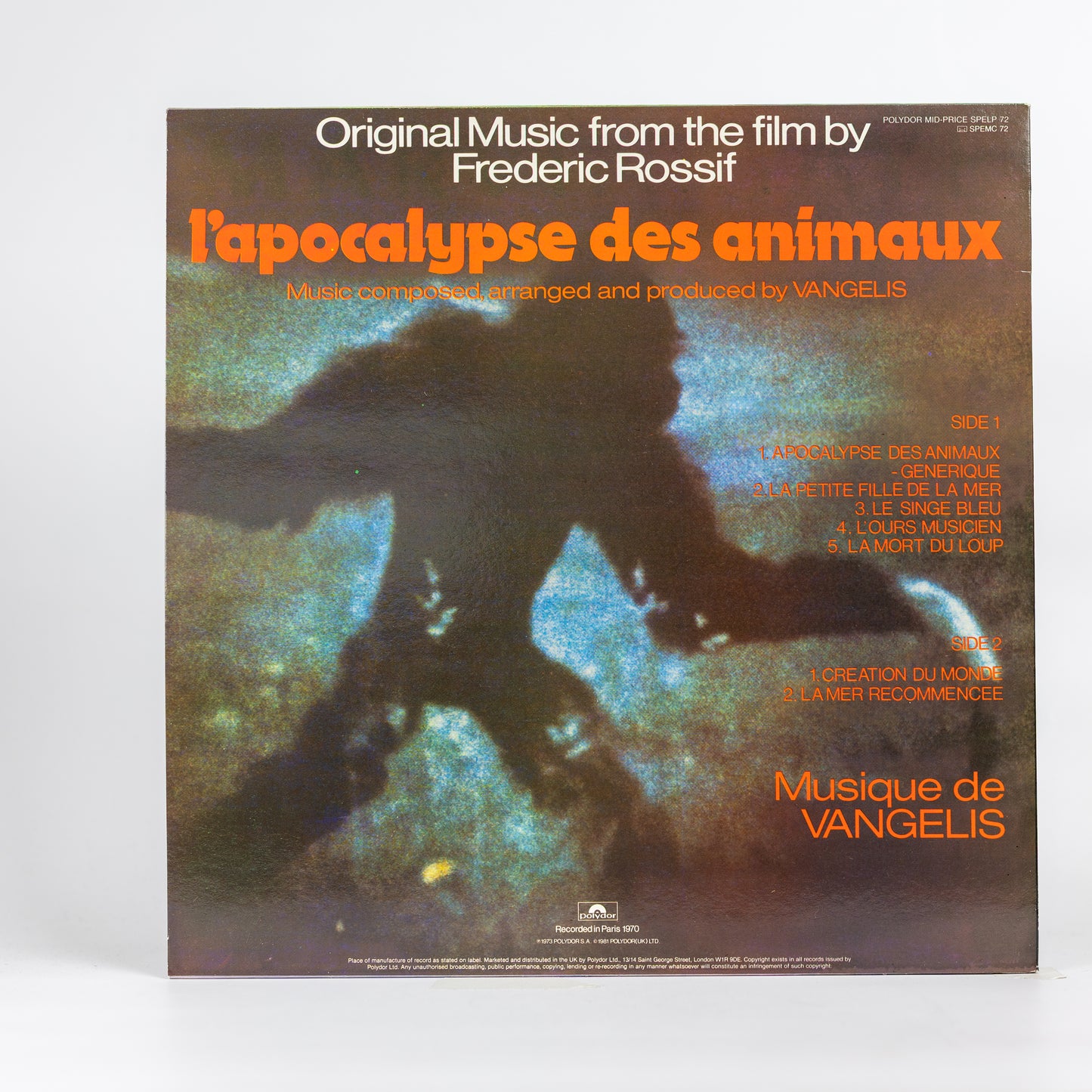Vangelis – L'Apocalypse Des Animaux (Original Music From The Film By Frederic Rossif)