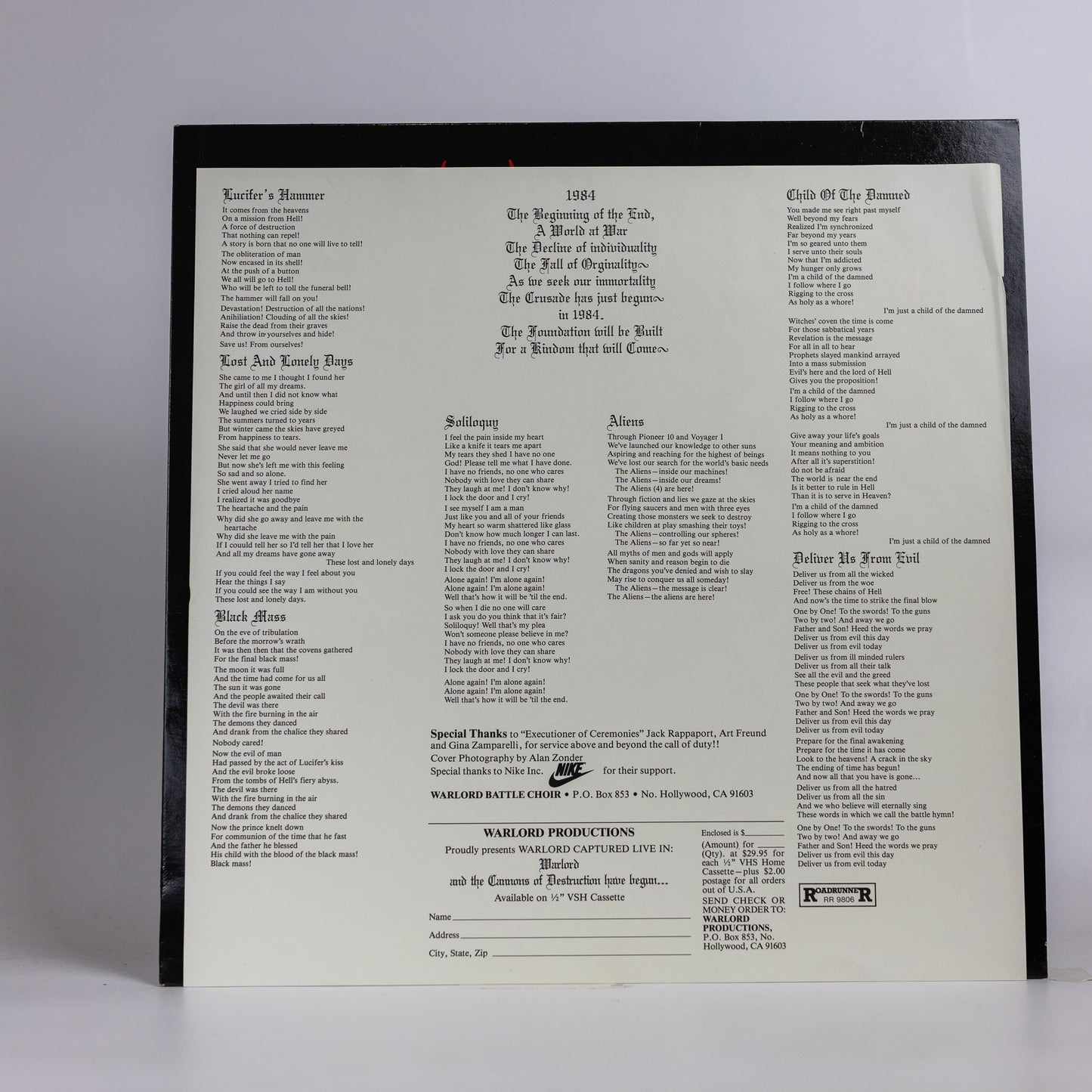 Warlord – And The Cannons Of Destruction Have Begun... (Video Soundtrack) - 1984