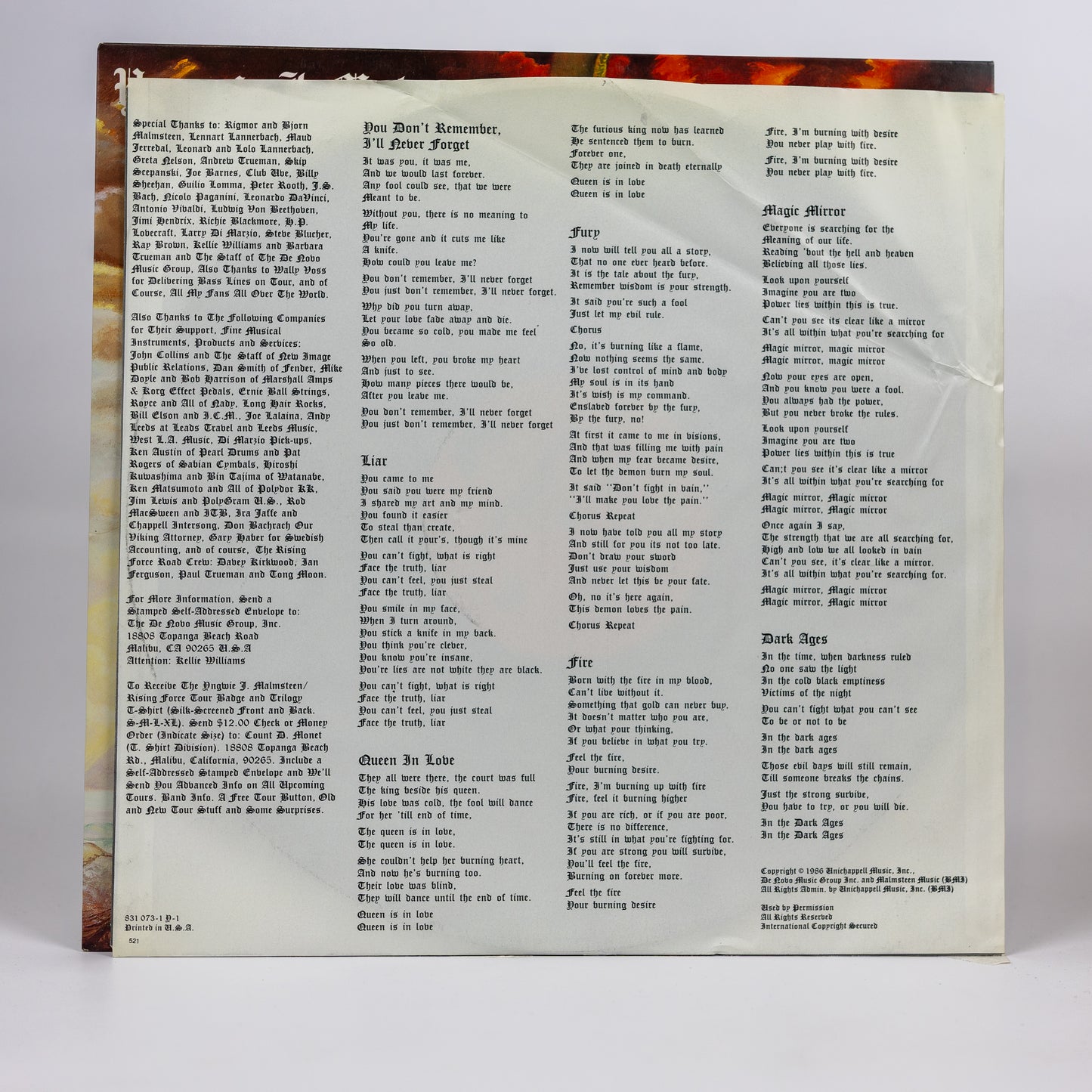 Yngwie J. Malmsteen – Trilogy - 1986