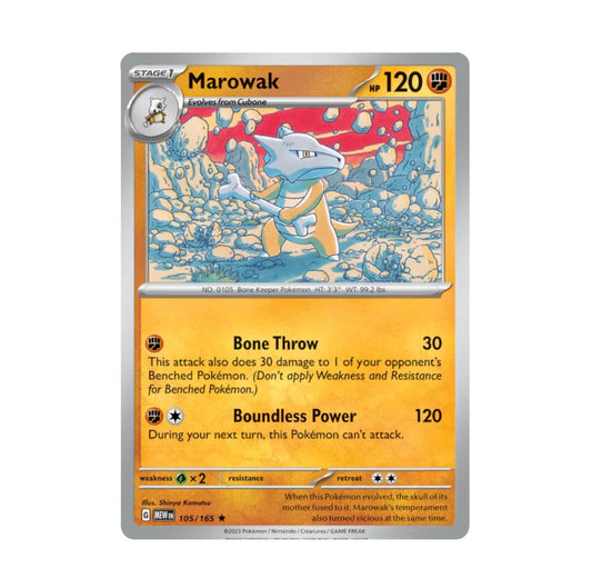 Pokemon 151 - 105/165 Marowak Holo Rare