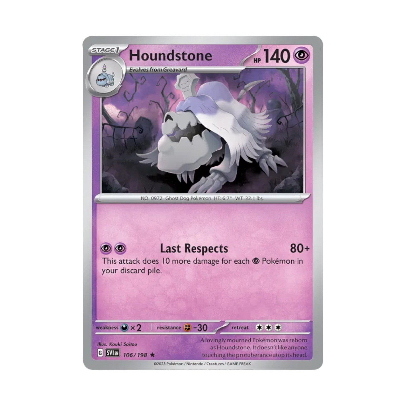 Scarlet & Violet - 106/198 Houndstone Holo Rare