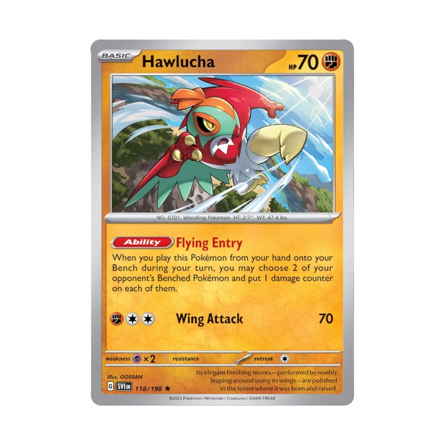 Scarlet & Violet - 118/198 Hawlucha Rev Holo