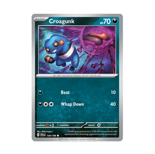 Scarlet & Violet - 130/198 Croagunk Rev Holo