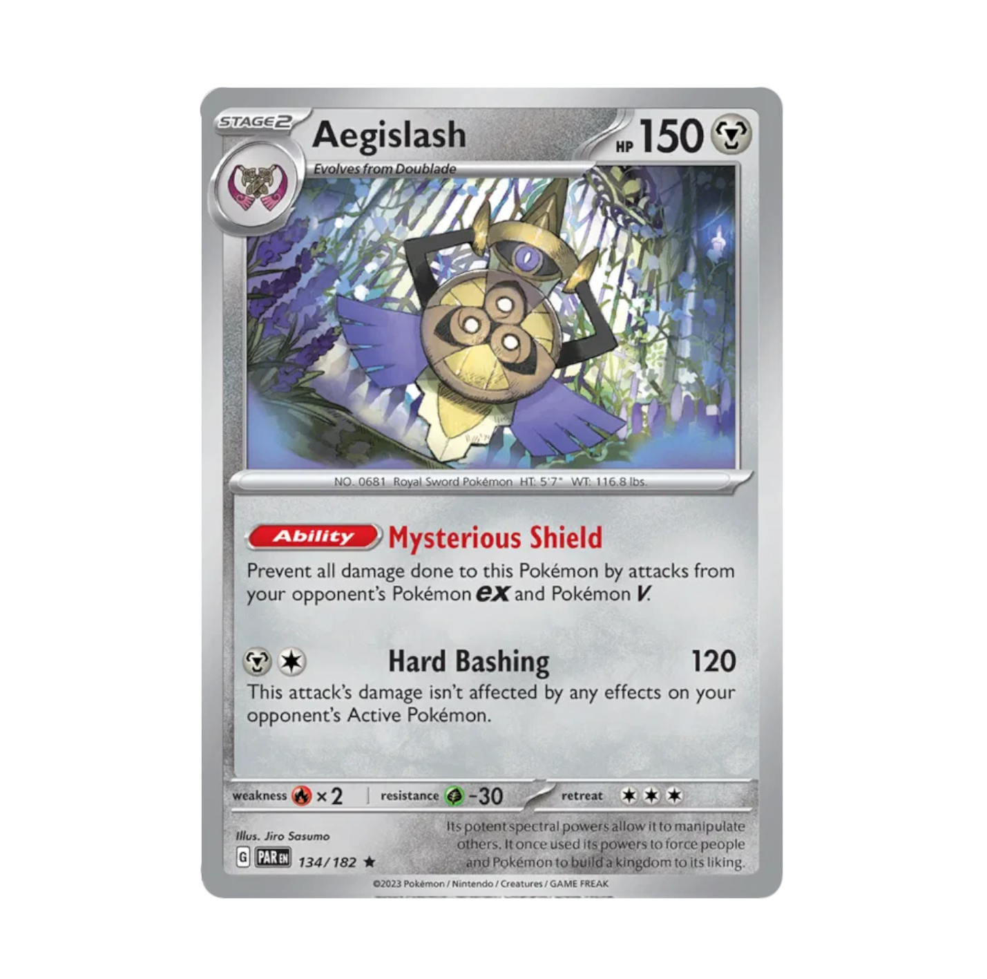 Paradox Rift - 134/182 Aegislash Holo Rare