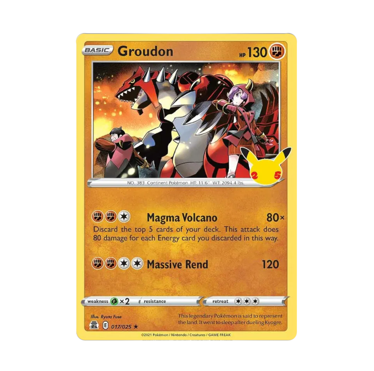 Celebrations - 017/025 - Groudon Holo Rare