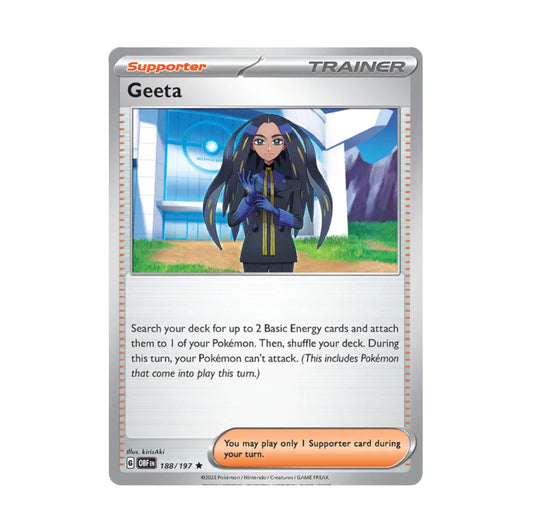 Obsidian Flames - 188/197 Geeta Holo Rare