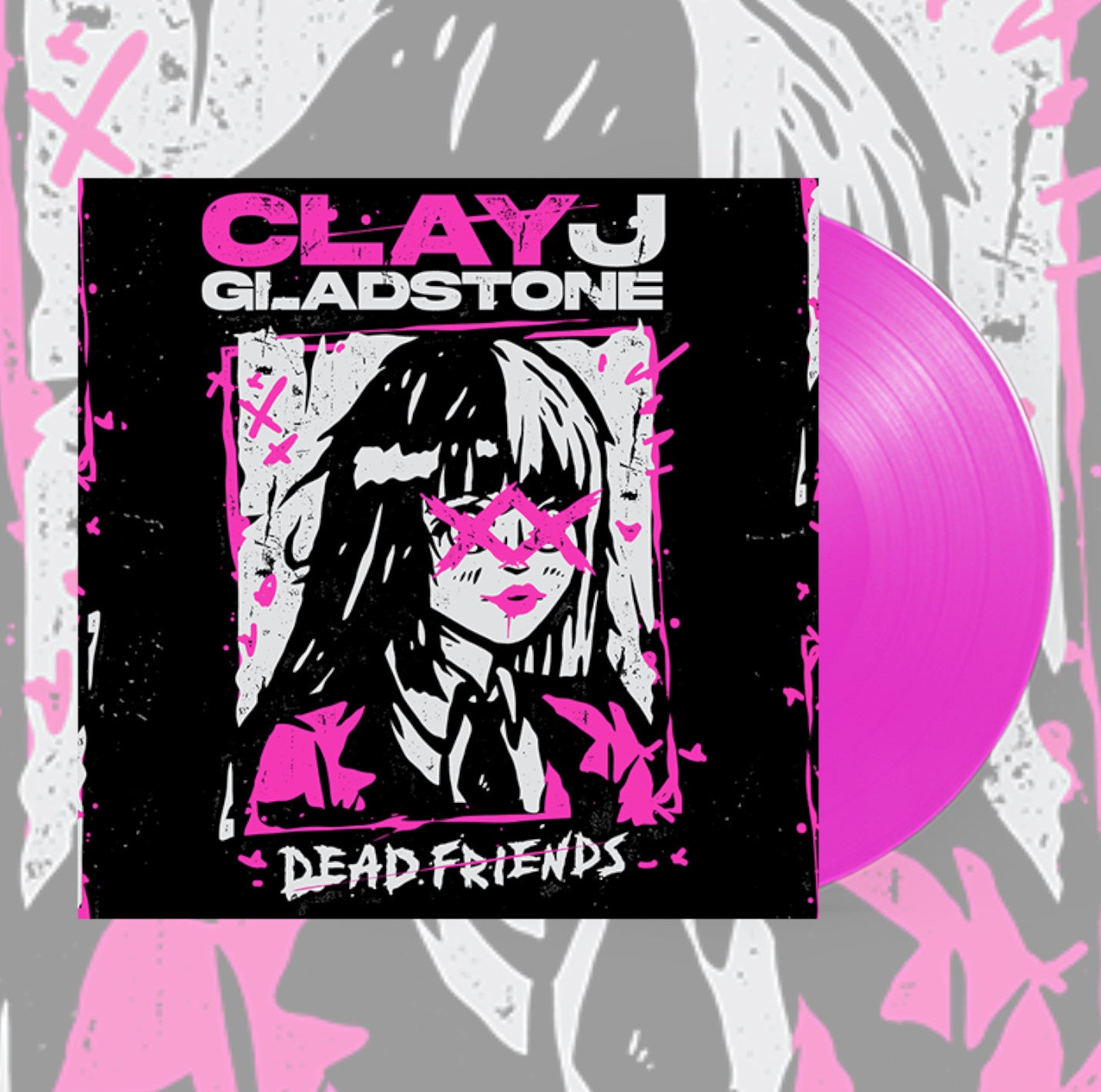 Clay J Gladstone – Dead Friends - 1st Press Sassy Pink